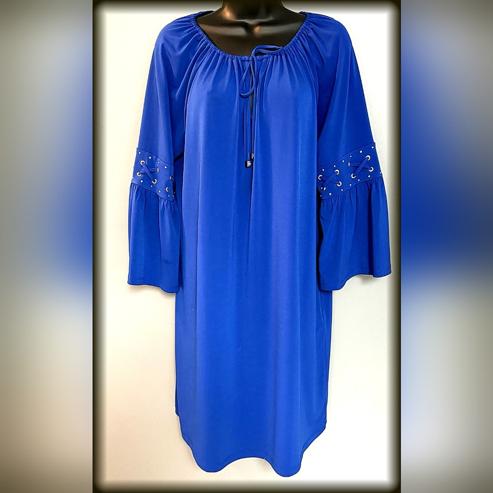 🦩Michael Kors MK Royal Blue casual cocktail dress women’s size M